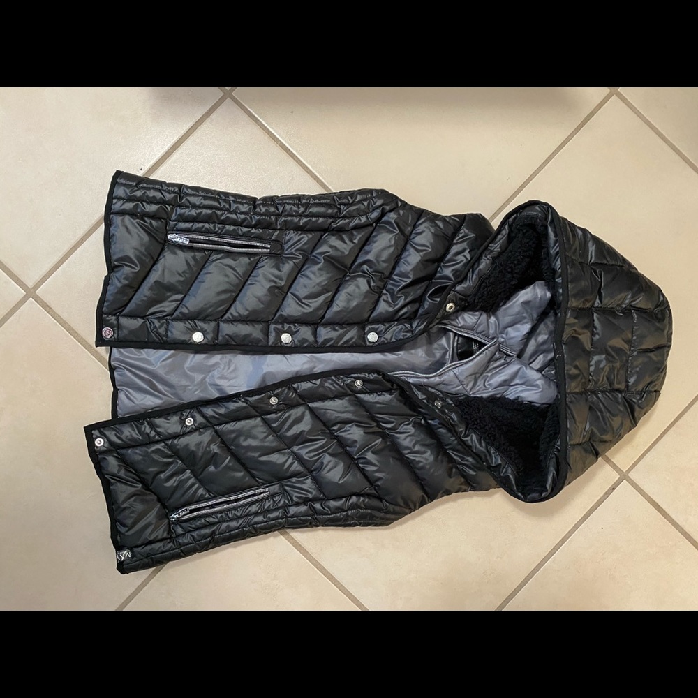 MNY Marc New York Performance Vest with Fur Hood